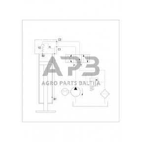 Priekabos atraminė koja dvigubo veikimo 110x850mm Simol STR1140BF1