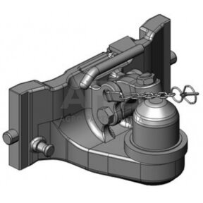 Priekabos prikabinimas su rutuliu K80 390mm Scharmüller 05639063A02