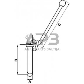 Priekabos prikabinimo kaištis 225,00 mm CP30KR