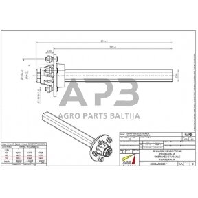 Priekabos pusašis ADR S50JA500057