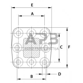 Priekabos sukabinimo kilpa su flanšu 80mm / 145x145mm Rockinger RO59343