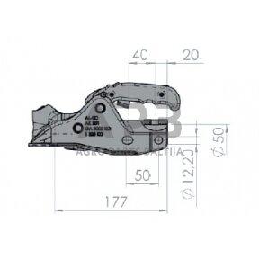 Priekabos sukabinimo spyna AL-KO PROFI V type AK 301, 1221746