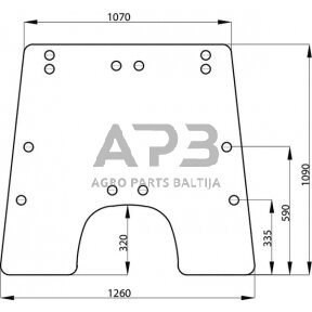 Priekinis kabinos stiklas AL71287N