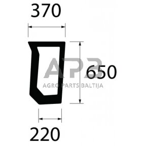 Priekinis kabinos stiklas apatinis 82011531N