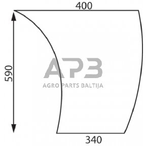 Priekinis kabinos stiklas apatinis D6936T