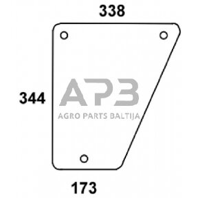 Priekinis kabinos stiklas apatinis l/r D8050