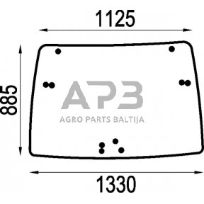 Priekinis kabinos stiklas apatinis SDF 001064030