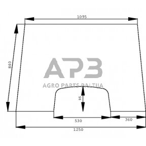 Priekinis kabinos stiklas D6900A