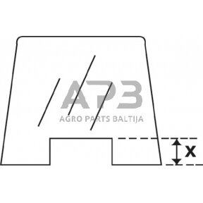 Priekinis kabinos stiklas D6901