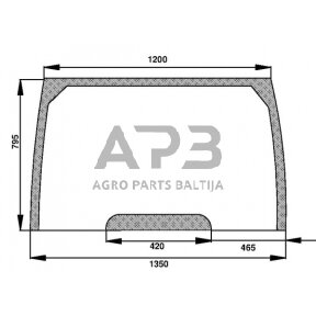 Priekinis kabinos stiklas D7320A