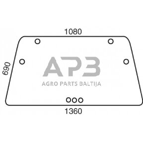 Priekinis kabinos stiklas D7710