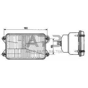 Priekinis žibintas montuojamas Halogenas 167x74x106.7mm, Cobo 05324000