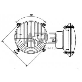 Priekinis žibintas montuojamas Halogenas Ø142.5mm, Cobo 05428000