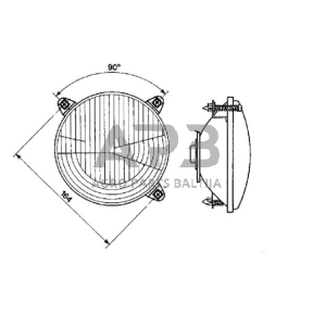 Priekinis žibintas Ø142.5mm, Cobo 05272000