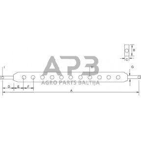 Prikabinimo skersinis 1085,00 mm Z636085KR