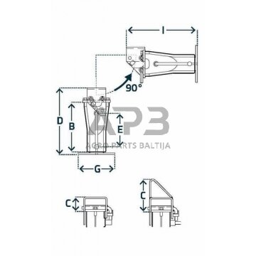 Priekabos atraminė koja 70mm Simol STRDN514L 1