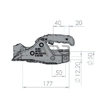 Priekabos sukabinimo spyna AL-KO PROFI V type AK 301, 1221746 1