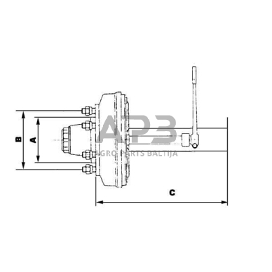 Priekabos ašis ADR 1253A80QI6FD1700 1