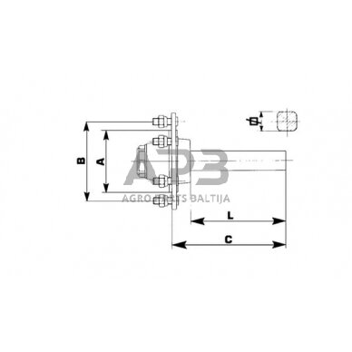 Priekabos pusašis ADR S50610200 1