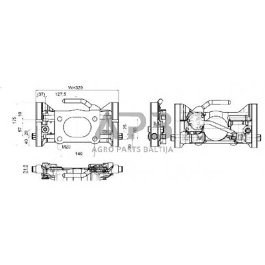 Priekabos sukabinimo adapteris 330 mm Scharmüller H160, 05733042A11 3