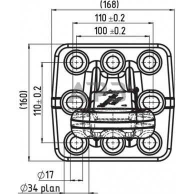 Priekabos sukabinimo kilpa su flanšu 50 mm Scharmüller 00652420A90 1