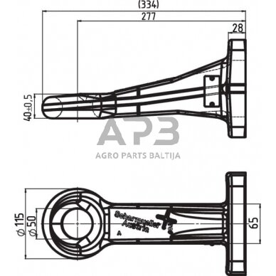 Priekabos sukabinimo kilpa su flanšu 50 mm Scharmüller 00652420A90 2