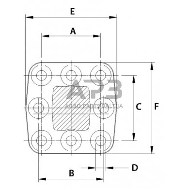 Priekabos sukabinimo kilpa su flanšu 80mm / 100x110mm Rockinger RO59344 2