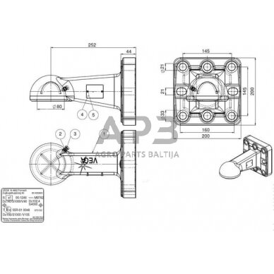 Priekabos sukabinimo kilpa su flanšu Scharmüller 00650971A02 1