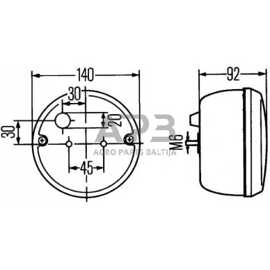 Priešrūkinis žibintas 12/24V, Ø140mm, Hella 2NE001423011 6