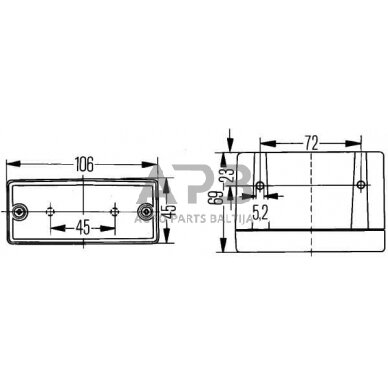 Priešrūkinis žibintas 12V, 106x69mm, Hella 2NE006609001 5