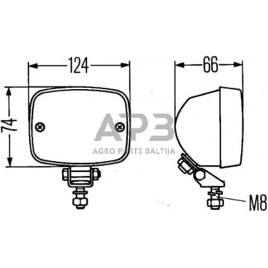 Priešrūkinis žibintas 12V, 124x69x74mm, Hella 2NE002985001 6