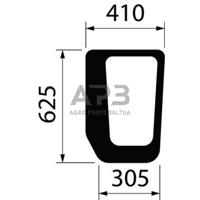 Priekinis kabinos stiklas apatinis CNH 5096592