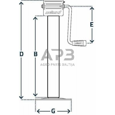 Priekabos atraminė koja 80x605mm Simol STRDG706 1