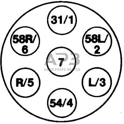 Priekabos rozetė 7 kontaktų Hella 8JB003833011 6