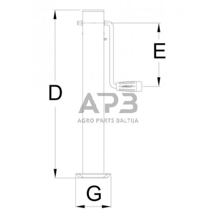 Priekabos atraminė koja 60x560mm Simol STR1535 1