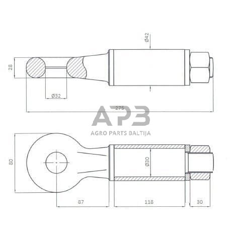 Priekabos sukabinimo kilpa apvali 2 t OTO43 1