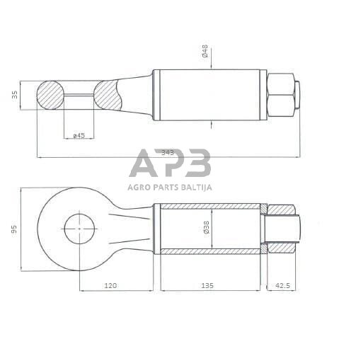 Priekabos sukabinimo kilpa apvali 4 t OTO44 1