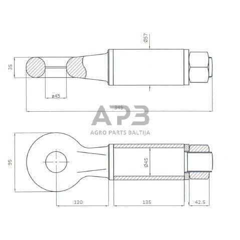 Priekabos sukabinimo kilpa apvali 7 t OTO46 1