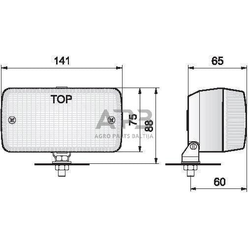 Priekabos atbulinės eigos žibintas 12/24V, 141x65x75mm, Wesem 1400680021 1