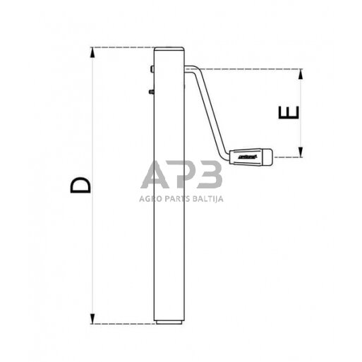 Priekabos atraminė koja 60x560mm Simol STR35WF 1