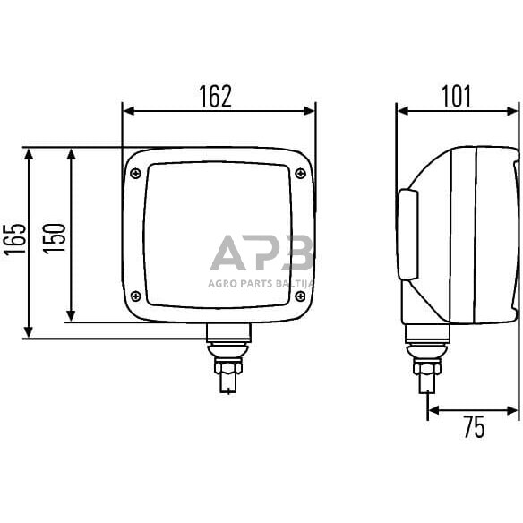 Priekinis žibintas Halogenas 12V, Hella 1SA996120801 6