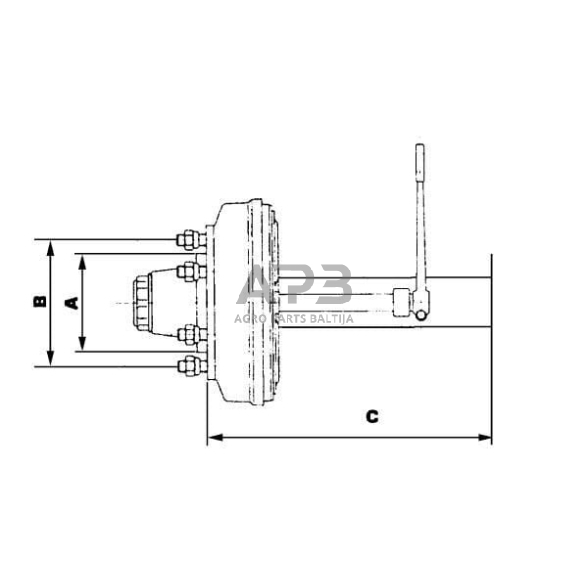 Priekabos ašis ADR 1253A60LA6DA1500 1