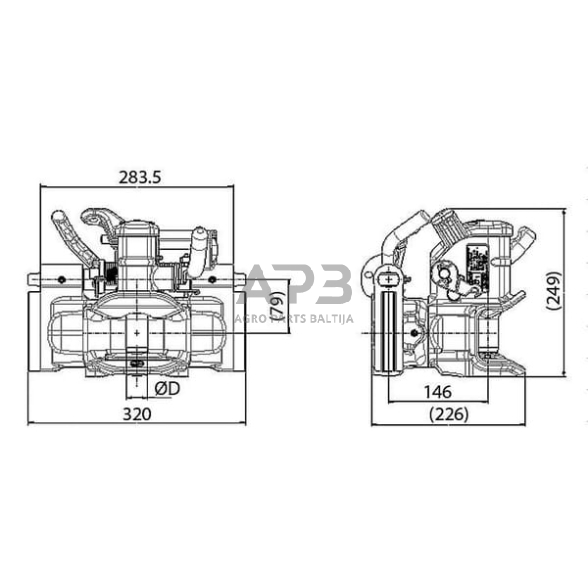 Priekabos prikabinimas automatinis Sauermann HS17101KU38MM 2