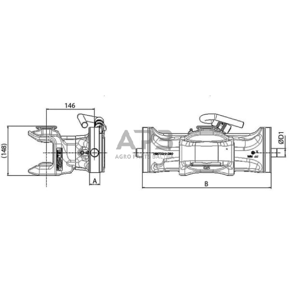 Priekabos prikabinimas rankinis Sauermann HS1450 1