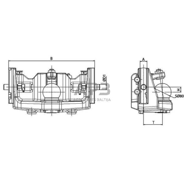 Priekabos prikabinimas su rutuliu 390mm Sauermann C51698814 1