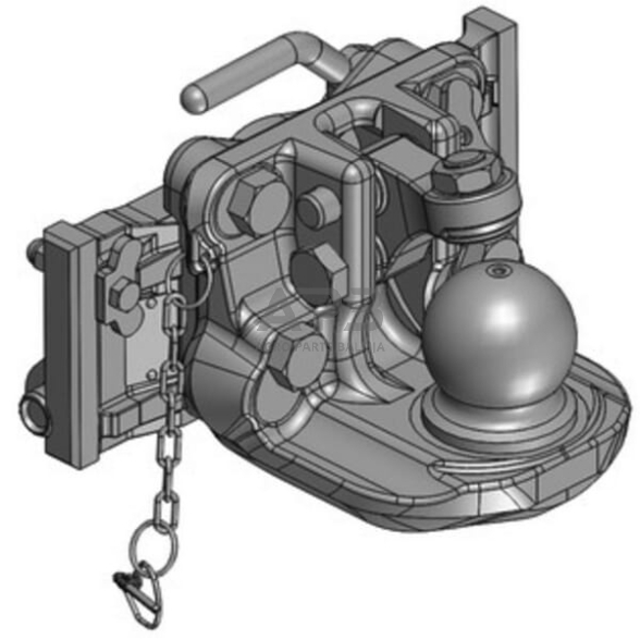 Priekabos prikabinimas su rutuliu K80 325mm Scharmüller 05632533A02 1