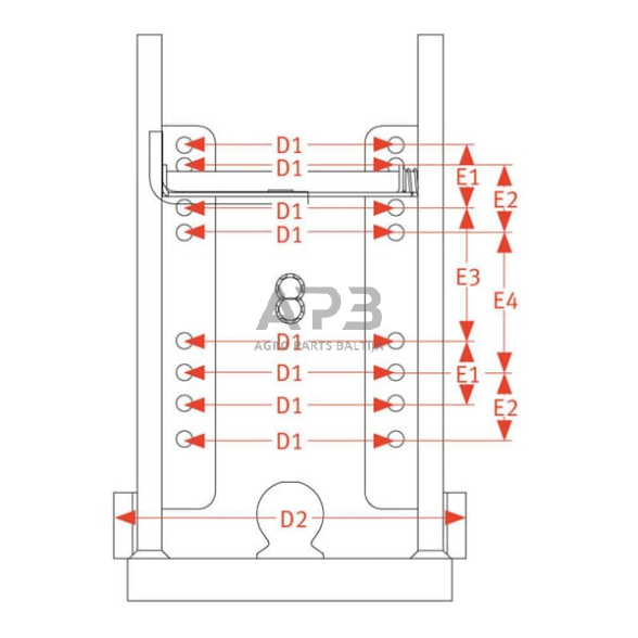 Priekabos prikabinimo rėmas 80mm Walterscheid 8004485 1