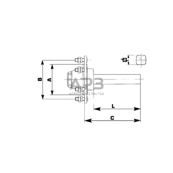 Priekabos pusašis ADR S40440G200 1