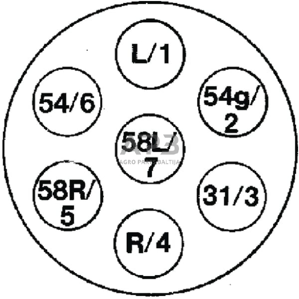 Priekabos rozetė 7 kontaktų LA403001 2