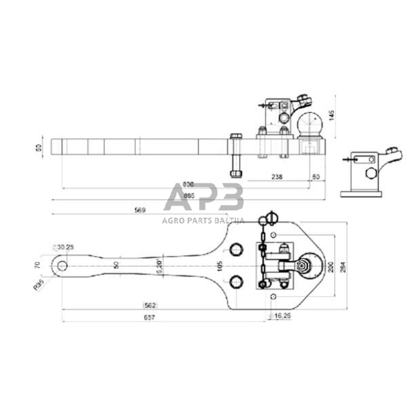 Priekabos sukabinimas su plokšte 80mm Scharmüller 0096031210A11 4